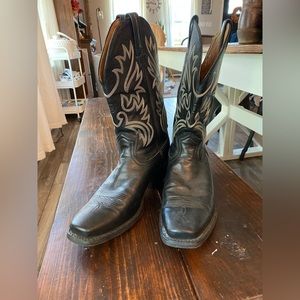 Ariat Black Leather Cowboy Boots